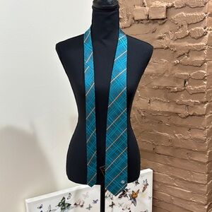 NFL Teal and orange Plaid Men's Tie Miami dolphins ONE SIZE FITS ALL